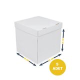 Kutucum 5 Adet Pasta Kutusu | 35x35x25 Pasta Kutusu | Oluklu Mukavva Pasta Kutusu