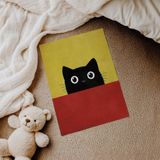 Kutudaki Siyah Kedi Çocuk Odası Duvar Posteri Çerçeveli Tablo Duvar Dekorasyonu - 30 x 40 - Çerçevesiz Poster