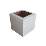 kutula 32 25×25×25 Asetat Pencereli Beyaz Pasta Kutusu