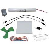 Kutulu 2 İn 1 Dc 3.6V Pil Led Panel Motor Anahtar Pervane Öğrenci Elektrik Devresi Hobi Deney Seti