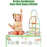 Kutulu Bambu Çubuklar (16 cm) 300 Parça (180 Parça Çubuk 120 Parça Birleştirici )