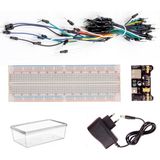 Kutulu Breadboard Power 65'Li Jumper Kablo Adaptörlü Elektronik Deney Seti