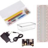 Kutulu Breadboard Power Jumper Adaptörlü Elektronik Deney Seti