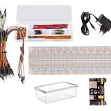 Kutulu Breadboard Power Jumper Kablo Kiti Adaptörlü Elektronik Deney Seti
