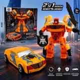 Kutulu Dönüşen Transformers Robot Araba Robot Ve Spor Araba 2'Si 1 Arada Dönüşebilen Oyuncak