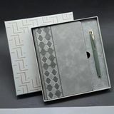 Kutulu Gri Defter Ve Metal Kalem Seti