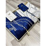 Kutulu Kalpli Seccade Eşli Çift Seccade Yasinli Tesbihli Gelin Damat Bohçası Hediyelik Çeyizlik - 70 x 120 cm - Çok Renkli