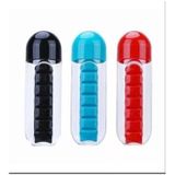 Kutulu Matara Suluk 600Ml 7 Günlük Hap Kutusu Organizer Spor Sızdırmaz Su Şişesi
