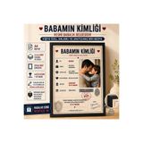 Kutup Yıldızı Tasarım Atölyesi Kişiye Özel Aşkımızın Belgesi Fotoğraflı A4 MDF Çerçeve Babalar Günü Hediyesi UV Fotoğraf Baskı Duvar Tablosu Hediye KYTA-BKA4-01