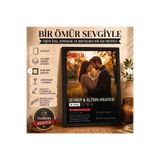 Kutup Yıldızı Tasarım Atölyesi Kişiye Özel Loveflix Tasarımlı A4 MDF Çerçeve UV Fotoğraf Baskı Hediye KYTA-CBLA4-01