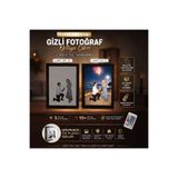 Kutup Yıldızı Tasarım Atölyesi Kutup Yıldızı Kişiye Özel Sihirli Işıklı Tablo - Gizli Fotoğraf Çerçevesi Uzaktan Kumandalı (A4/A5 Seçenekli) KYTA-KOLT-A4-A5