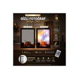 Kutup Yıldızı Tasarım Atölyesi Sihirli Işıklı Atatürk Tablosu - Kumandalı Gizli Fotoğraf Dekoratif LED Çerçeve KYTA-ATIT-A5A4