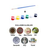 kutuTR 1 Set Akrilik Boya + 1 Adet Fırça – Çok Amaçlı Hobi ve El Sanatları Boya Paketi