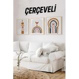 Kututr Ahşap Çerçeveli Mdf Kare İslami Tablo Seti Salon Ve Oturma Odası Için Kr4034,Çerçeveli Kr4034 32 X