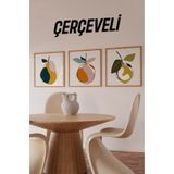 Kututr Ahşap Çerçeveli Mdf Kare Tablo Seti Mutfak Için Setler 2,Çerçeveli Kr4051 23 X