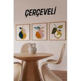Kututr Ahşap Çerçeveli Mdf Kare Tablo Seti Mutfak Için Setler 2,Çerçeveli Kr4051 32X 32