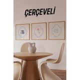 Kututr Ahşap Çerçeveli Mdf Kare Tablo Seti Mutfak Için,Çerçeveli Kr4043 23 X
