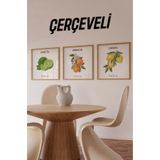 Kututr Ahşap Çerçeveli Mdf Kare Tablo Seti Mutfak Için,Çerçeveli Kr4044 32 X