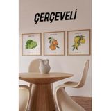Kututr Ahşap Çerçeveli Mdf Kare Tablo Seti Mutfak Için,Çerçeveli Kr4044 42 X