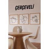 Kututr Ahşap Çerçeveli Mdf Kare Tablo Seti Mutfak Için,Çerçeveli Kr4049 42 X