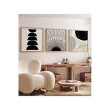 Kututr Ahşap Çerçeveli Mdf Kare Tablo Seti Salon Ve Oturma Odası Için Kr4014