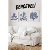 Kututr Ahşap Çerçeveli Mdf Kare Tablo Seti Salon Ve Oturma Odası Için Kr4022,Çerçeveli Kr4022 23 X