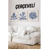 Kututr Ahşap Çerçeveli Mdf Kare Tablo Seti Salon Ve Oturma Odası Için Kr4022,Çerçeveli Kr4022 32 X