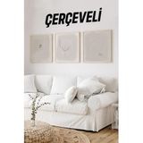 Kututr Ahşap Çerçeveli Mdf Kare Tablo Seti Salon Ve Oturma Odası Için Kr4030,Çerçeveli Kr4030 23 X