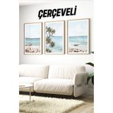 Kututr Ahşap Çerçeveli Mdf Tablo Seti Matisse Bohem Kusama Salon Ve Oturma Odası İçin Çt3066,Çerçeveli Çt3066 32 X 42