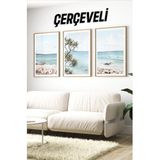 Kututr Ahşap Çerçeveli Mdf Tablo Seti Matisse Bohem Kusama Salon Ve Oturma Odası İçin Çt3066,Çerçeveli Çt3066 42 X 62