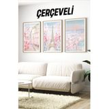 Kututr Ahşap Çerçeveli Mdf Tablo Seti Matisse Bohem Kusama Salon Ve Oturma Odası İçin Çt3067,Çerçeveli Çt3067 32 X 42