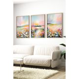 Kututr Ahşap Çerçeveli Mdf Tablo Seti Matisse Bohem Kusama Salon Ve Oturma Odası İçin Çt3076,Çerçeveli Çt3076 23 X 32