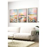 Kututr Ahşap Çerçeveli Mdf Tablo Seti Matisse Bohem Kusama Salon Ve Oturma Odası İçin Çt3076,Çerçeveli Çt3076 32 X 42