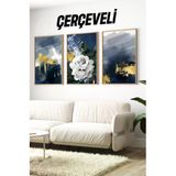 Kututr Ahşap Çerçeveli Mdf Tablo Seti Matisse, Bohem, Kusama Salon Ve Oturma Odası İçin Çt3083