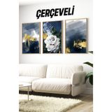 Kututr Ahşap Çerçeveli Mdf Tablo Seti Matisse Bohem Kusama Salon Ve Oturma Odası İçin Çt3083,Çerçeveli 3083 42 X 62