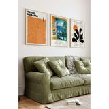 KutuTR Ahşap Çerçeveli Mdf Tablo Seti Salon Ve Oturma Odası İçin ÇT3001 42 x 62