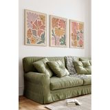 KutuTR Ahşap Çerçeveli Mdf Tablo Seti Salon Ve Oturma Odası İçin ÇT3005 42 x 62