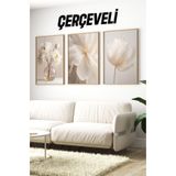 Kututr Ahşap Çerçeveli Mdf Tablo Seti Salon Ve Oturma Odası Için Çt3086,Çerçeveli 3086 32 X 42