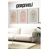 Kututr Ahşap Çerçeveli Mdf Tablo Seti Salon Ve Oturma Odası Için Çt3089,Çerçeveli 3089 42 X 62
