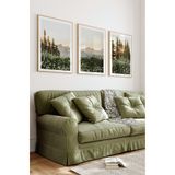 Kututr Ahşap Çerçeveli Mdf Tablo Seti Salon Ve Oturma Odası Için Çt3091,Çerçeveli 3091 42 X 62