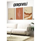 Kututr Ahşap Çerçeveli Mdf Tablo Seti Salon Ve Oturma Odası Için Çt3095,Çerçeve 3095 42 X 62