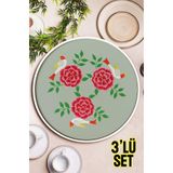 Kututr Ahşap Mdf Kahve Sunum Tepsisi 3 Adet,M12 Modeli 24 X