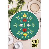 Kututr Ahşap Mdf Kahve Sunum Tepsisi 3 Adet,M13 Modeli 24 X
