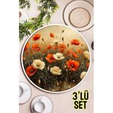 Kututr Ahşap Mdf Kahve Sunum Tepsisi,M11 Modeli 24 X