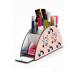 Kututr Ahşap Vip Mini Animals Gökkuşağı Cetvelli Masaüstü Kalemlik Organizer Montajlı Kutulu,271 Pandalar 16 X 27