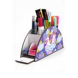 Kututr Ahşap Vip Unicornlar Model Gökkuşağı Cetvelli Masaüstü Kalemlik Organizer Montajlı Kutulu,448 Unicorn Bebek 16 X 27