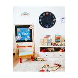 kutuTR Aksesuar Space Çocuk Dekoratif Ahşap Duvar Saati 33x33