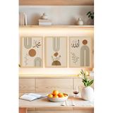 Kututr Allah Muhammed Yazılı Minimalist 3’Lü Tablo Seti Crvs1071,Crvs1071 21 X 30
