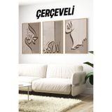 Kututr Allah Subhanallah İkra Yazılı 3’Lü İslami Hat Sanatı Tablo Seti Çerçeveli Crv1085,Çerçeveli Crv1085 23 X 32