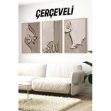 Kututr Allah Subhanallah İkra Yazılı 3’Lü İslami Hat Sanatı Tablo Seti Çerçeveli Crv1085,Çerçeveli Crv1085 32 X 42
